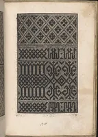 Picture 8 of 14 from Eyn new kunstlich boich dair yn .c. und .XXXVII. Figuren, monster ad `stalen befonden, wie man na der rechter art lauffer werck spansche stiche mit der naelen vort up der ramen und up der laden borden wirckenn sall wilche stalen alltzo somen verbessert synt. (1529), leaf 21