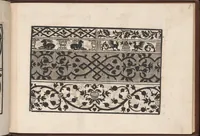 An illustration from Eyn newe kunstlich moetdelboech alle kunstner zo brauchen fur snytzeller wapensticker perlensticker. Etc. Unnd auch fur jonferen und frauwen kunstlich uff das neuwes gefonde allen den genen die upff kunsten verstant haben. (1532)