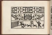 An illustration from Eyn newe kunstlich moetdelboech alle kunstner zo brauchen fur snytzeller wapensticker perlensticker. Etc. Unnd auch fur jonferen und frauwen kunstlich uff das neuwes gefonde allen den genen die upff kunsten verstant haben. (1532)