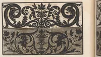 An illustration from Eyn newe kunstlich moetdelboech alle kunstner zo brauchen fur snytzeller wapensticker perlensticker. Etc. Unnd auch fur jonferen und frauwen kunstlich uff das neuwes gefonde allen den genen die upff kunsten verstant haben. (1532)