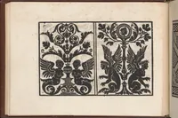 An illustration from Eyn newe kunstlich moetdelboech alle kunstner zo brauchen fur snytzeller wapensticker perlensticker. Etc. Unnd auch fur jonferen und frauwen kunstlich uff das neuwes gefonde allen den genen die upff kunsten verstant haben. (1532)