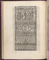 An illustration from Ein new kunstlich modelbuech dair yn meir dan sechßhundert figuren, monster, ader, stalen, befondenn wie mann na der rechter art perlenstickers lauffer werck spansche stiche mit der naelen vort up der ramen und up der laden boerden wircken sa. (1544)
