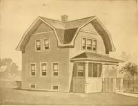 An illustration from Radford's Combined House and Barn Plan Book (1908)