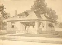 An illustration from Radford's Combined House and Barn Plan Book (1908)