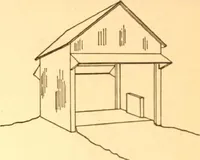 An illustration from Radford's Combined House and Barn Plan Book (1908)