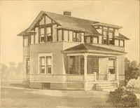 An illustration from Radford's Combined House and Barn Plan Book (1908)