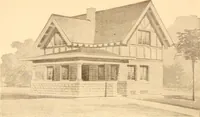 An illustration from Radford's Combined House and Barn Plan Book (1908)