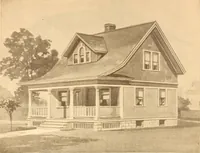 An illustration from Radford's Combined House and Barn Plan Book (1908)