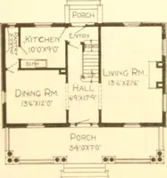 An illustration from Radford's Combined House and Barn Plan Book (1908)