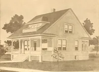 An illustration from Radford's Combined House and Barn Plan Book (1908)