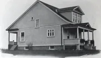 An illustration from Readi-cut houses (frame or brick veneer) : substantial, warm, comfortable, attractive : manufactured in our mills in Toronto, Ottawa, Vancouver ... (1915)