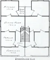 An illustration from Readi-cut houses (frame or brick veneer) : substantial, warm, comfortable, attractive : manufactured in our mills in Toronto, Ottawa, Vancouver ... (1915)