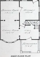 An illustration from Readi-cut houses (frame or brick veneer) : substantial, warm, comfortable, attractive : manufactured in our mills in Toronto, Ottawa, Vancouver ... (1915)