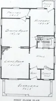 An illustration from Readi-cut houses (frame or brick veneer) : substantial, warm, comfortable, attractive : manufactured in our mills in Toronto, Ottawa, Vancouver ... (1915)