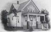 An illustration from Readi-cut houses (frame or brick veneer) : substantial, warm, comfortable, attractive : manufactured in our mills in Toronto, Ottawa, Vancouver ... (1915)