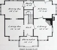An illustration from Readi-cut houses (frame or brick veneer) : substantial, warm, comfortable, attractive : manufactured in our mills in Toronto, Ottawa, Vancouver ... (1915)