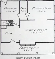 An illustration from Readi-cut houses (frame or brick veneer) : substantial, warm, comfortable, attractive : manufactured in our mills in Toronto, Ottawa, Vancouver ... (1915)