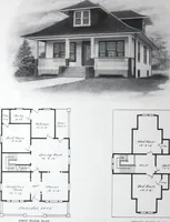 An illustration from Readi-cut houses (frame or brick veneer) : substantial, warm, comfortable, attractive : manufactured in our mills in Toronto, Ottawa, Vancouver ... (1915)