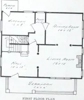 An illustration from Readi-cut houses (frame or brick veneer) : substantial, warm, comfortable, attractive : manufactured in our mills in Toronto, Ottawa, Vancouver ... (1915)