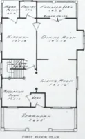 An illustration from Readi-cut houses (frame or brick veneer) : substantial, warm, comfortable, attractive : manufactured in our mills in Toronto, Ottawa, Vancouver ... (1915)