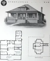 An illustration from Readi-cut houses (frame or brick veneer) : substantial, warm, comfortable, attractive : manufactured in our mills in Toronto, Ottawa, Vancouver ... (1915)