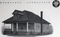 An illustration from Readi-cut houses (frame or brick veneer) : substantial, warm, comfortable, attractive : manufactured in our mills in Toronto, Ottawa, Vancouver ... (1915)