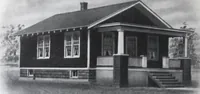 An illustration from Readi-cut houses (frame or brick veneer) : substantial, warm, comfortable, attractive : manufactured in our mills in Toronto, Ottawa, Vancouver ... (1915)