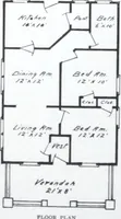 An illustration from Readi-cut houses (frame or brick veneer) : substantial, warm, comfortable, attractive : manufactured in our mills in Toronto, Ottawa, Vancouver ... (1915)