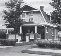 An illustration from Readi-cut houses (frame or brick veneer) : substantial, warm, comfortable, attractive : manufactured in our mills in Toronto, Ottawa, Vancouver ... (1915)