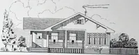 An illustration from Readi-cut houses (frame or brick veneer) : substantial, warm, comfortable, attractive : manufactured in our mills in Toronto, Ottawa, Vancouver ... (1915)