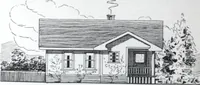 An illustration from Readi-cut houses (frame or brick veneer) : substantial, warm, comfortable, attractive : manufactured in our mills in Toronto, Ottawa, Vancouver ... (1915)