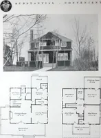 An illustration from Readi-cut houses (frame or brick veneer) : substantial, warm, comfortable, attractive : manufactured in our mills in Toronto, Ottawa, Vancouver ... (1915)