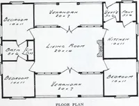 An illustration from Readi-cut houses (frame or brick veneer) : substantial, warm, comfortable, attractive : manufactured in our mills in Toronto, Ottawa, Vancouver ... (1915)