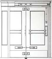 An illustration from Revolving Doors Always Closed: Styles, Types, Designs (1910)