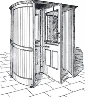 An illustration from Revolving Doors Always Closed: Styles, Types, Designs (1910)
