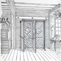 An illustration from Revolving Doors Always Closed: Styles, Types, Designs (1910)