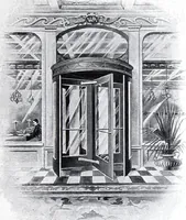 An illustration from Revolving Doors Always Closed: Styles, Types, Designs (1910)