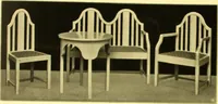 An illustration from Rheinauer Gartenmobel : Spalierwerke, Holzarbeiten fur Parkanlagen, Veranden und Wintergarten, Gartenlauben, Gartenhauser ... (1912)