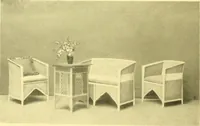 An illustration from Rheinauer Gartenmobel : Spalierwerke, Holzarbeiten fur Parkanlagen, Veranden und Wintergarten, Gartenlauben, Gartenhauser ... (1912)