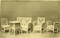 An illustration from Rheinauer Gartenmobel : Spalierwerke, Holzarbeiten fur Parkanlagen, Veranden und Wintergarten, Gartenlauben, Gartenhauser ... (1912)