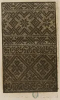 An illustration from Livre nouveau, dict patrons de lingerie, cest assavoir a deux endroitz, a poi[n]t croise, point couche et point picque... comprenant lart de broderie et tissoterie (1545)