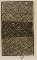 An illustration from Livre nouveau, dict patrons de lingerie, cest assavoir a deux endroitz, a poi[n]t croise, point couche et point picque... comprenant lart de broderie et tissoterie (1545)