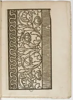 An illustration from Livre nouveau, dict patrons de lingerie, cest assavoir a deux endroitz, a poi[n]t croise, point couche et point picque... comprenant lart de broderie et tissoterie (1545)