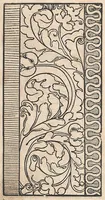 An illustration from 1529 ein new getruckt model büchli auff außnehen unnd borttenwircken ynn der laden unnd lanngenn gestell. Ganntz gerecht nach abteilung der feden tzal. (1529)