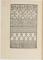 An illustration from Ein new Modelbuch auff aussnehen und porten wircken in der Laden unnd langengestell Gemert und gepessert mit 105 andern Modeln (1527)
