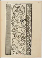 An illustration from Ein new Modelbuch auff aussnehen und porten wircken in der Laden unnd langengestell Gemert und gepessert mit 105 andern Modeln (1527)