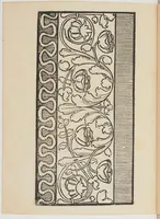 An illustration from Ein new Modelbuch auff aussnehen und porten wircken in der Laden unnd langengestell Gemert und gepessert mit 105 andern Modeln (1527)