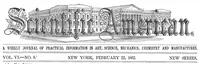 An illustration from Scientific American, Vol. 6, No. 8 (1862) (1862)