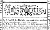 An illustration from Scientific American, Vol. 9, No. 19 (1863) (1863)