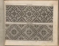 An illustration from Newes Modelbuch in Kupffer gemacht, darinen aller hand Arth newer Model von dun, mittel vnd dick aussgeschnidener Arbeit auch andern kunstlichen Neh werck zu gebrauchen. (1604)